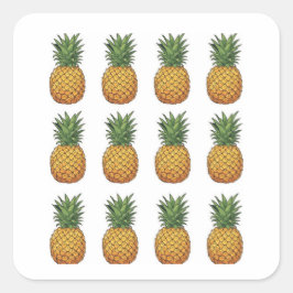 Pineapple  quadratischer aufkleber