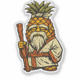 Pineapple Sensei — Lustiger Frucht Weiser Meister  Aufkleber