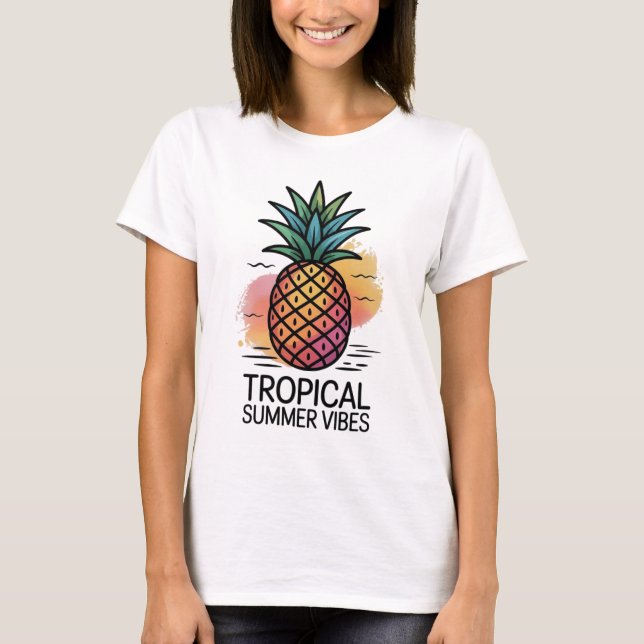 🍍 Pineapple Summer Vibes T-shirt | Tropical Tee (Devant)