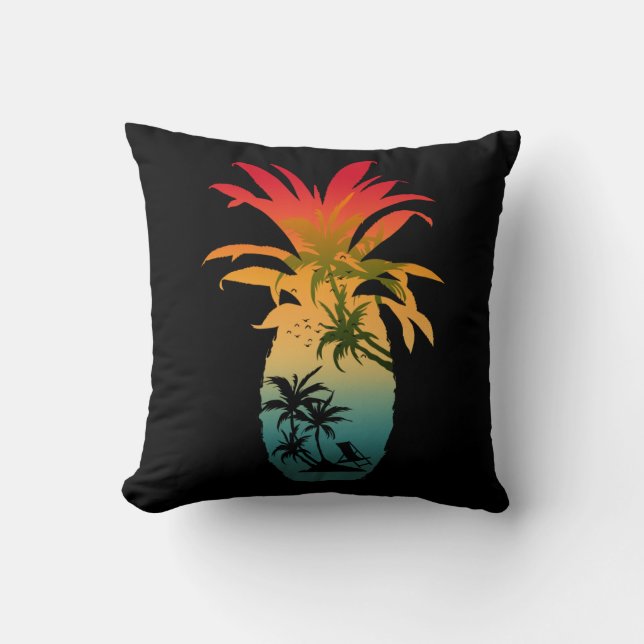 PINEAPPLE SUNSET KISSEN (Vorderseite)