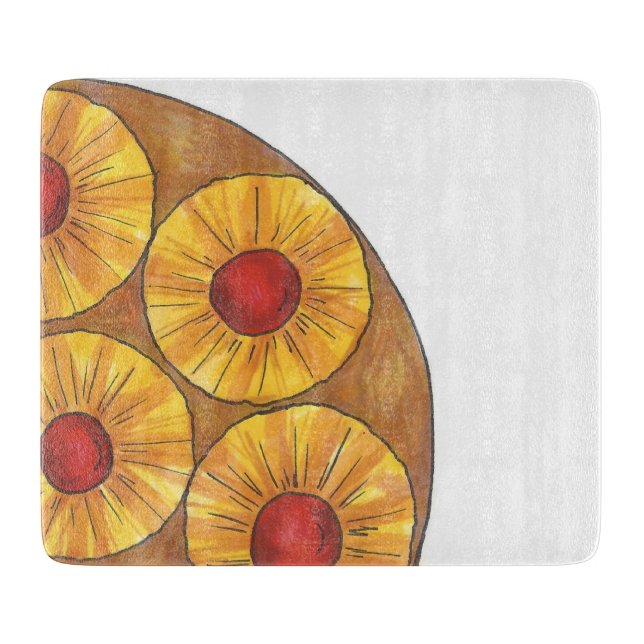 Pineapple Upside Down Cuisine Planche à découper (Devant)