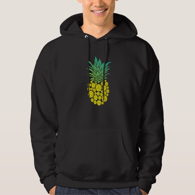 Pineapple Volleyball   Fruit Beach Hawaii Hawaiian Hoodie (Vorderseite)