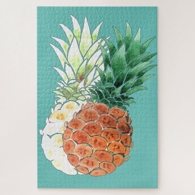 Pineapple, watercolor . (Vertikal)