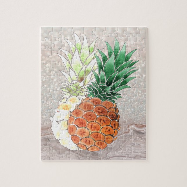Pineapple, watercolor . (Vertikal)