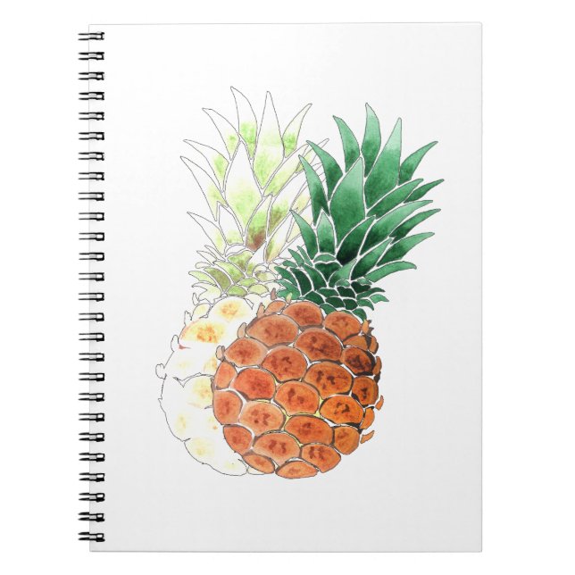 Pineapple, watercolor . notizblock (Vorderseite)