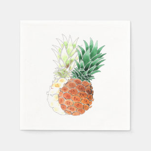 Pineapple, watercolor . serviette