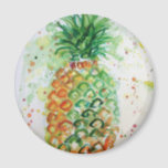 Pineapple Watercolour Art Lime Green Magnet<br><div class="desc">Pineapple Watercolour Art Lime Green Magnet. A lovely gift for anyone.</div>