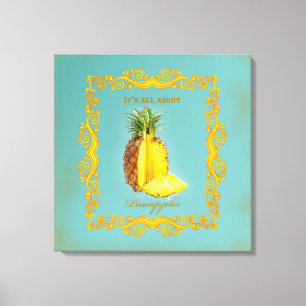 PINEAPPLE ~ Wrapped Canvas Leinwanddruck