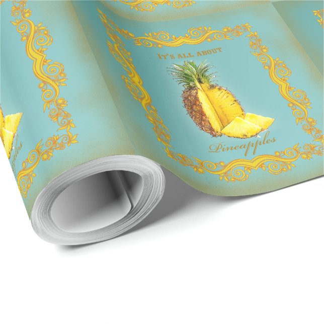 PINEAPPLE ~ Wrapping Paper Geschenkpapier (Rolleneckpunkt)