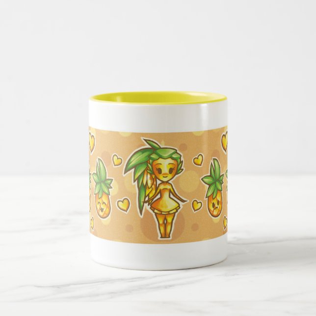 PineappleChibi Zweifarbige Tasse (Mittel)