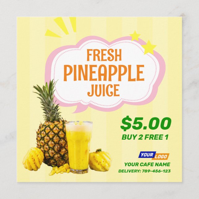 Pineappy Jus Menu Circulaire (Dos)