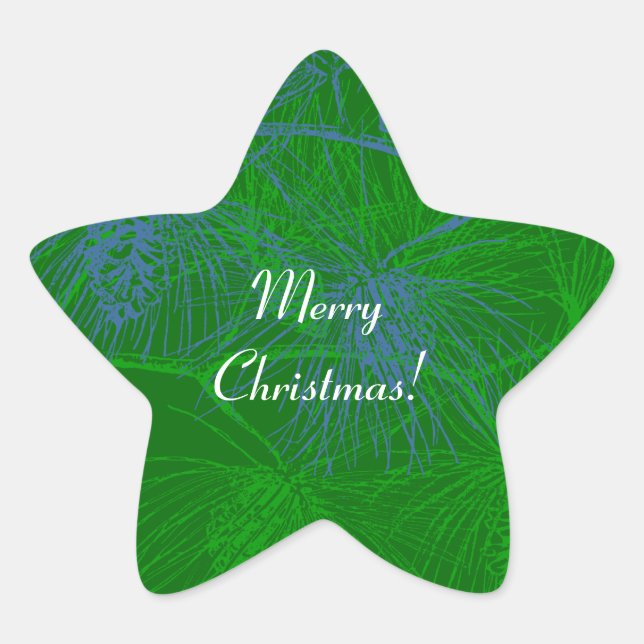 Pinecone Background Custom Holiday Stickers (Vorderseite)