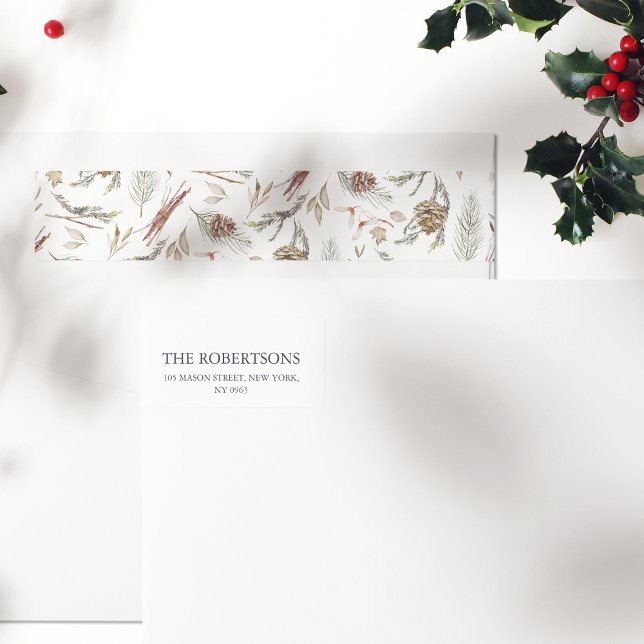 Pinecone Christmas Address Label (Von Creator hochgeladen)