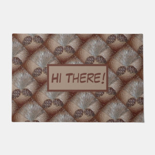 Pinecone Doormat mit Meldung Fußmatte