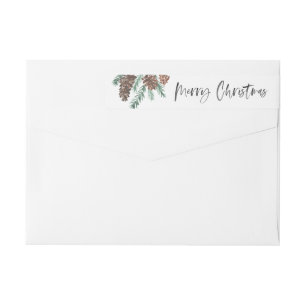 Pinecone frohe Weihnacht-Skript-Feiertags-Adresse