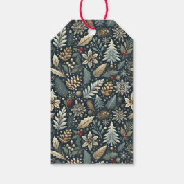 Pinecone, Holly, Snowflakes & Berries Holiday Geschenkanhänger