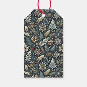 Pinecone, Holly, Snowflakes & Berries Holiday Geschenkanhänger