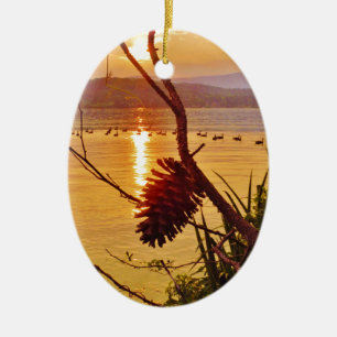 Pinecone Keramik Ornament