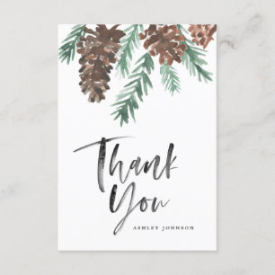 Pinecone Merci Bracelet Script carte plat