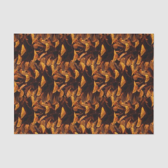 Pinecone Muster rustikale Fall Natur braunes Schwa Seidenpapier (Vorderseite)
