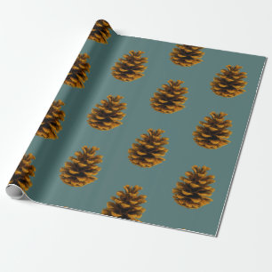 Pinecone rustica geschenkpapier