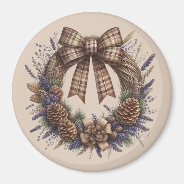Pinecone Wreath Magnet (Vorne)