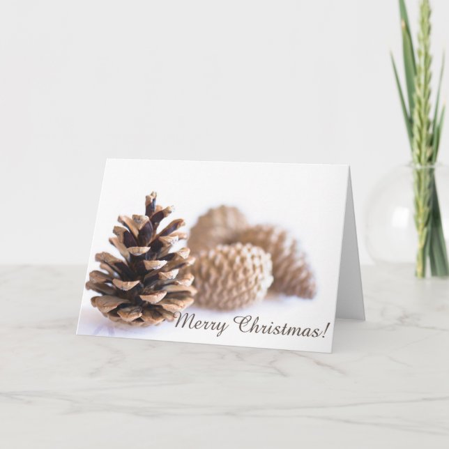 Pinecones Feiertagskarte (Vorderseite)