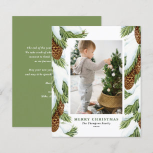 Pinecones Foto Weihnachtskarte