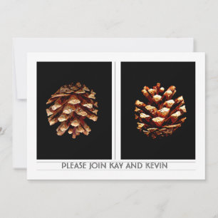 Pinecones Hochzeit laden Einladung