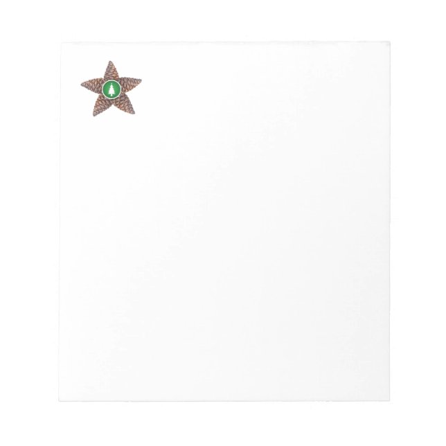 Pinecones star notizblock (Vorderseite)