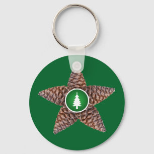 Pinecones star schlüsselanhänger