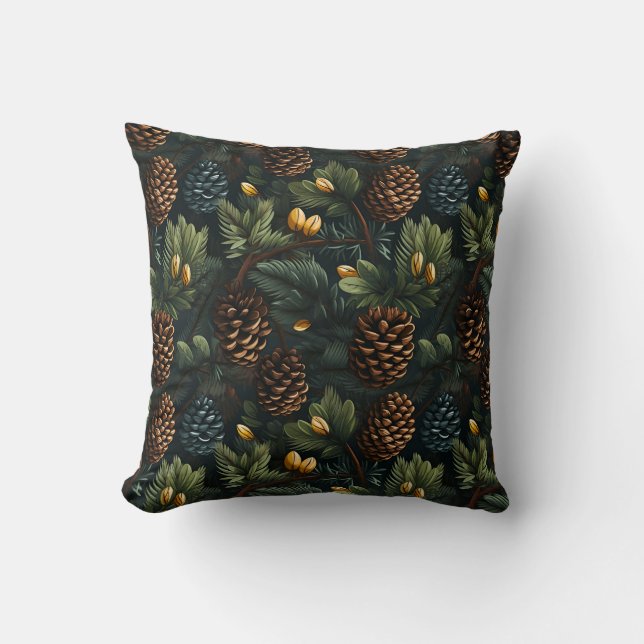 Pinecones Throw Kissen (Vorderseite)
