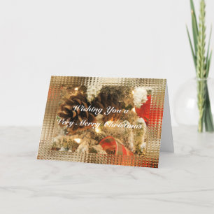 Pinecones Weihnachtskarte - nach Bedarf anpassen Feiertagskarte