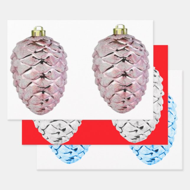 Pinecones Wrapping Paper Geschenkpapier Set (Set)