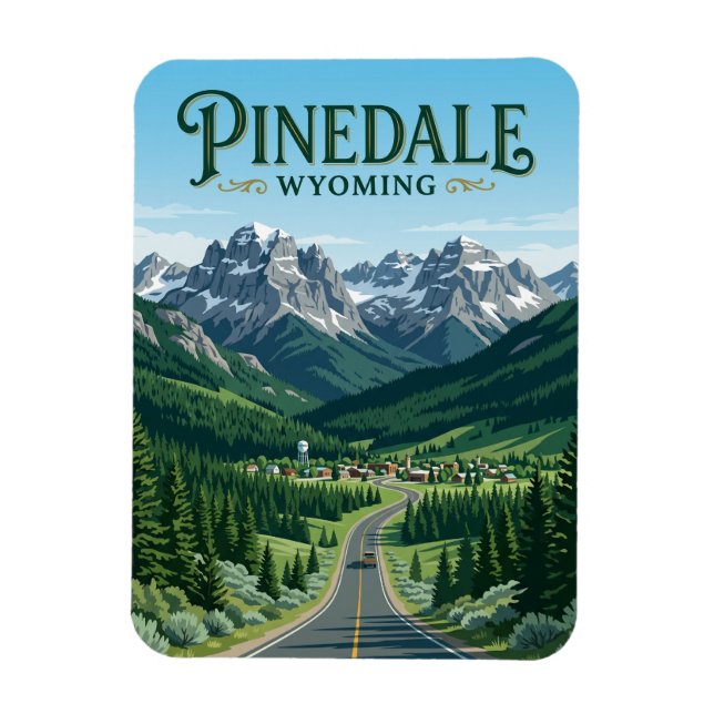 Pinedale USA Magnet (Vertikal)