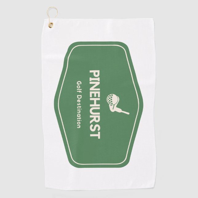 Pinehurst North Carolina Golf Zielort Golfhandtuch (Vorderseite)