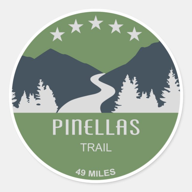 Pinellas Runder Aufkleber (Vorderseite)