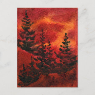 "Pines at Day's End" Landstraßen Postkarte