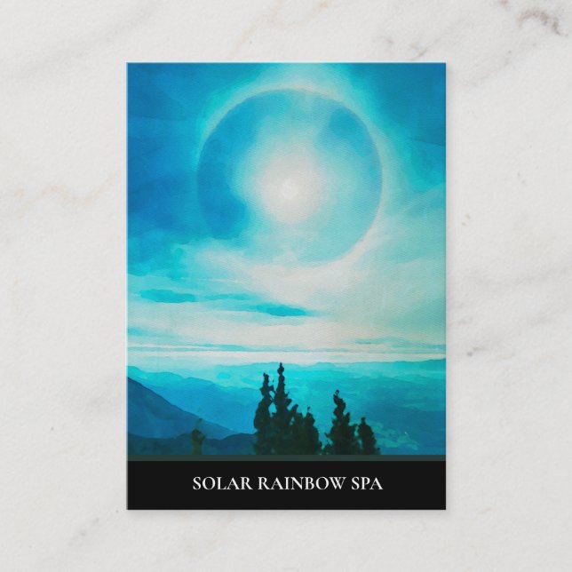 *~* Pines Blue Mountains Rainbow Sun Carte de visi (Devant)