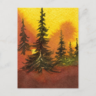 "Pines in Ridge #2" Landstraßen Postkarte