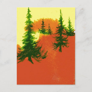 "Pines in Ridge #3" Landstraßen Postkarte