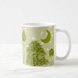 Pines mit moon-individualisierter BackGround-Farbe Kaffeetasse