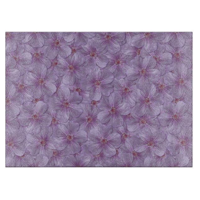 Pineywood Geranium Nahtloses Muster Schneidebrett (Vorderseite)