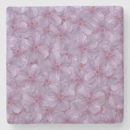 Pineywood Geranium Nahtloses Muster Steinuntersetzer