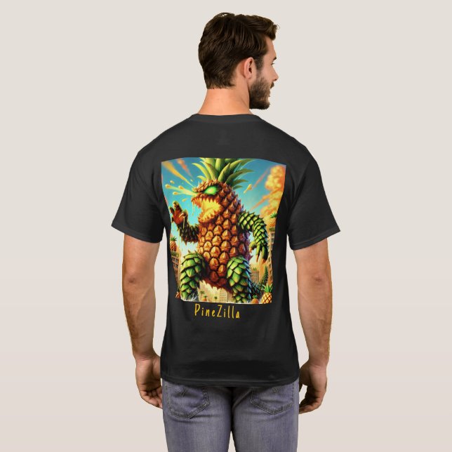 PineZilla - Ananas T-Shirt (Schwarz voll)