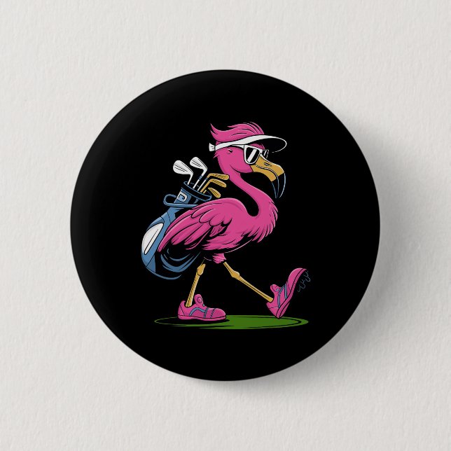 Ping Flamingo Golf Sonnenbrille Frau Damen Herren  Button (Vorderseite)