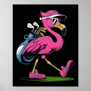 Ping Flamingo Golf Sonnenbrille Frau Damen Herren  Poster