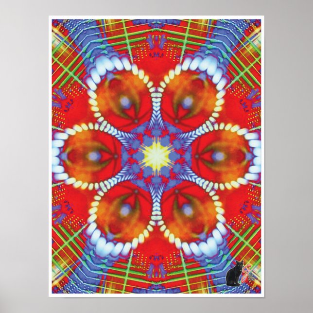 Ping Kinetic Collage Kaleidoscope Poster (Vorne)