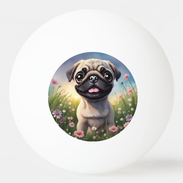 Ping Mops Ball Tischtennisball (Vorderseite)