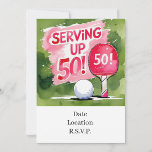 Ping Pong 50. Geburtstag, Einladung